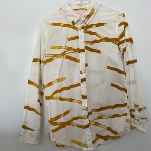 IVY NIU buttondown wavy pattern shirt